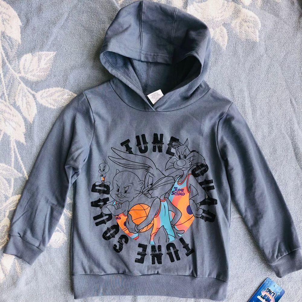 NWT Boys Size 6 Space Jam Lightweight Pullover Hoodie